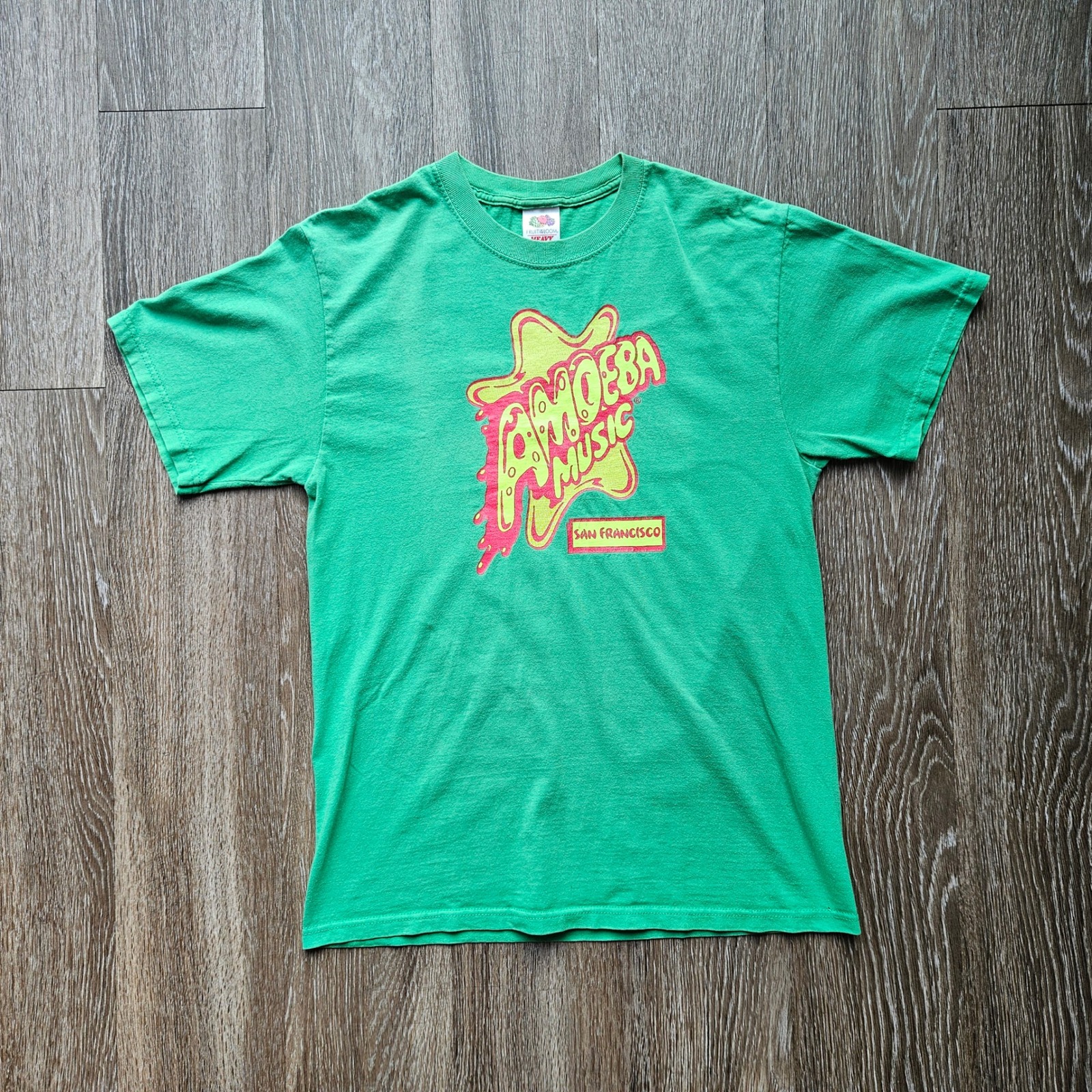 Amoeba Music San Francisco Graphic T Shirt Green Mens Medium